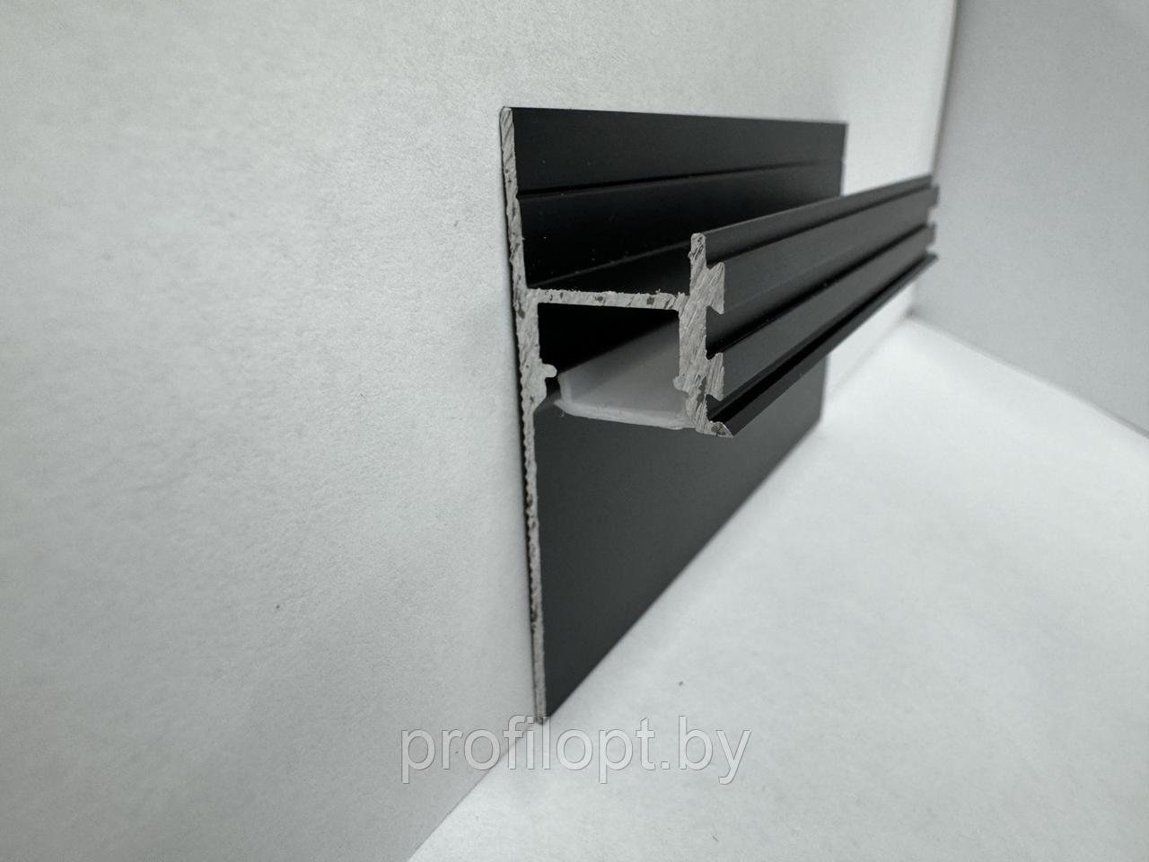 Теневой напольный плинтус KRAAB GIPPS 30 с подсветкой ЛЭД