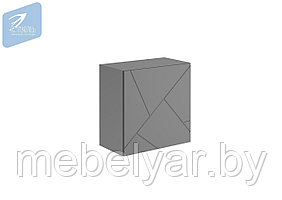 Шкаф навесной ШН-002 Гранж (Д.600) Серый шифер/Графит софт МК Стиль