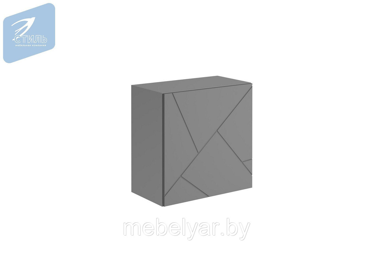 Шкаф навесной ШН-002 Гранж (Д.600) Серый шифер/Графит софт МК Стиль - фото 1 - id-p223723384