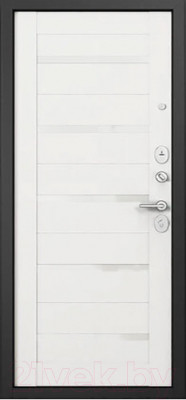 Входная дверь Mastino T3 Trust Eco MP черный муар металлик/черный муар/белый ларче - фото 3 - id-p223723550