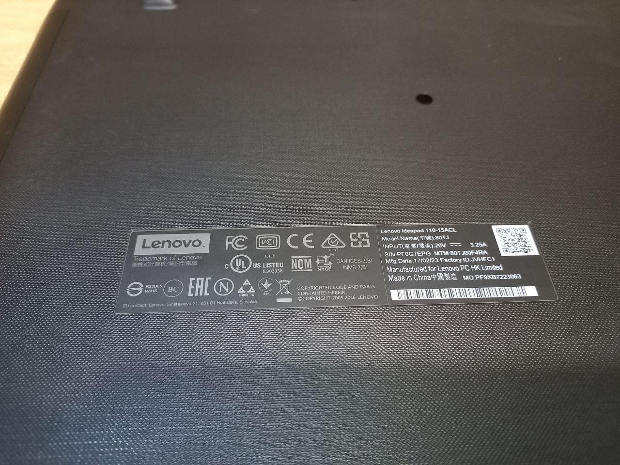 Ноутбук Lenovo IdeaPad 110-15ACL 80TJ00F4RA (а.44-025213) - фото 7 - id-p223725262