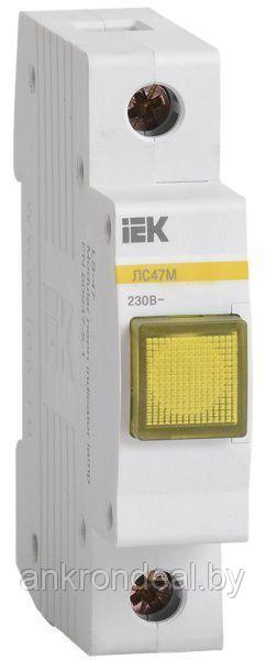 Лампа сигнальная ЛС-47М матрица желтая IEK - фото 1 - id-p222387657