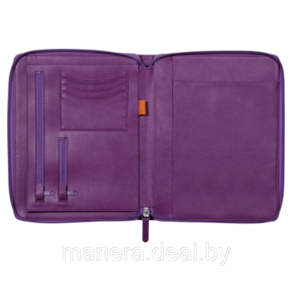 Папка деловая 'Rhodiarama', 19,5x25,5 см, на молнии, фиолетовый - фото 1 - id-p51601276