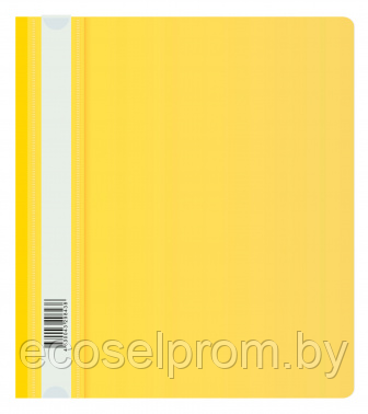 Папка-скоросшиватель Бюрократ Люкс -PSL20A5YEL A5 прозрач.верх.лист пластик желтый 0.14/0.18 - фото 1 - id-p223744762