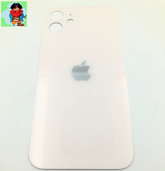 Задняя крышка (стекло) для Apple iPhone 12, цвет: белый (оригинал) (широкое отверстие под камеру) - фото 1 - id-p223753762