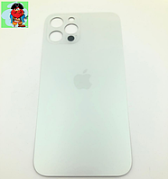 Задняя крышка (стекло) для Apple iPhone 12 Pro, цвет: белый (оригинал) (широкое отверстие под камеру)