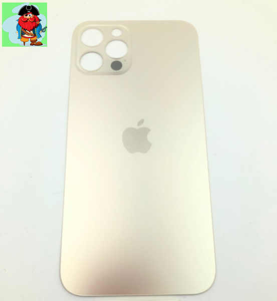 Задняя крышка (стекло) для Apple iPhone 12 Pro, цвет: золото (оригинал) (широкое отверстие под камеру) - фото 1 - id-p223753769
