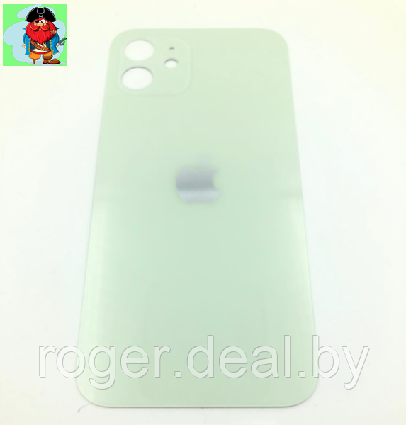 Задняя крышка (стекло) для Apple iPhone 12, цвет: зеленый (оригинал) (широкое отверстие под камеру) - фото 1 - id-p223754602