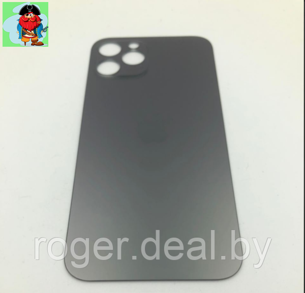 Задняя крышка (стекло) для Apple iPhone 12 Pro, цвет: графит (оригинал) (широкое отверстие под камеру) - фото 1 - id-p223754607