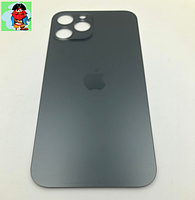 Задняя крышка (стекло) для Apple iPhone 12 Pro MAX, цвет: графит (оригинал) (широкое отверстие под камеру)