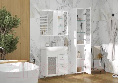 Шкаф с зеркалом для ванной Volna Milena 70 R - фото 3 - id-p223749120