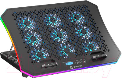 Подставка для ноутбука Evolution LCS-05 RGB с активным охлаждением - фото 1 - id-p223746760