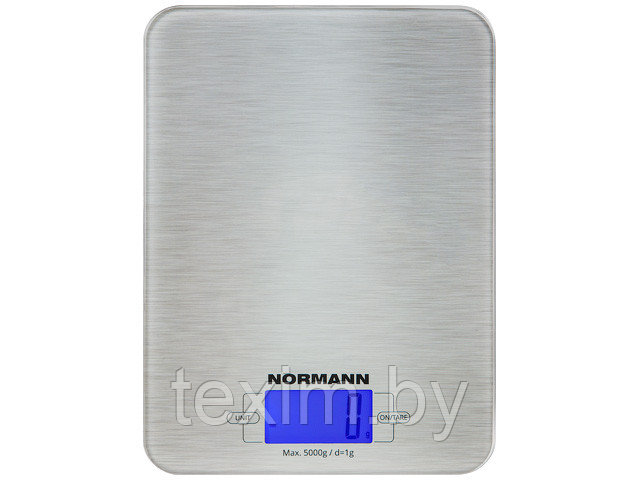 Весы кухонные ASK-266 NORMANN (5 кг, стекло 3 мм, дисплей 45х23 мм с подсветкой) - фото 1 - id-p223756207
