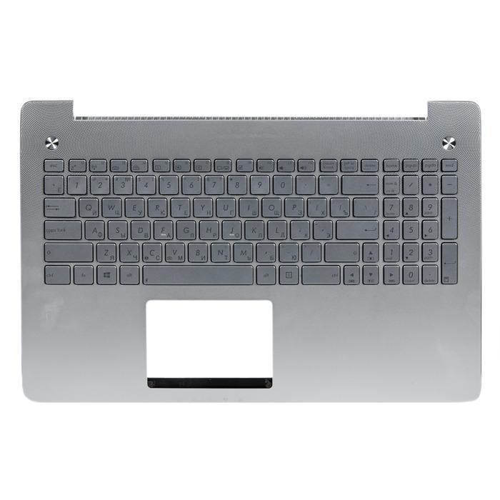 Верхняя часть корпуса (Palmrest) Asus VivoBook X509 с клавиатурой, серый RU (с разбора) - фото 1 - id-p221031305