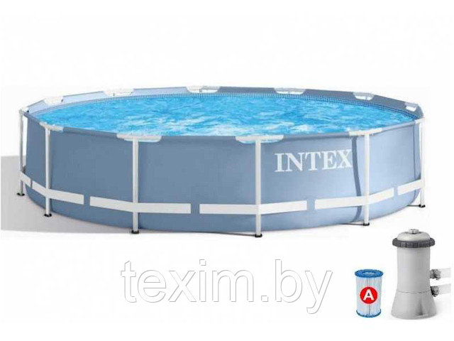 Каркасный бассейн INTEX Prism Frame 26712 366х76 см + фильтр-насос - фото 1 - id-p223756686