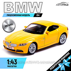 Машина металлическая BMW Z4, 1:43, цвет жёлтый