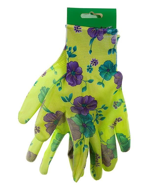 Перчатки защитные для рук PURE FLOXY с полиуретановым покрытием, цветочный узор, размер 7 - фото 3 - id-p223765560