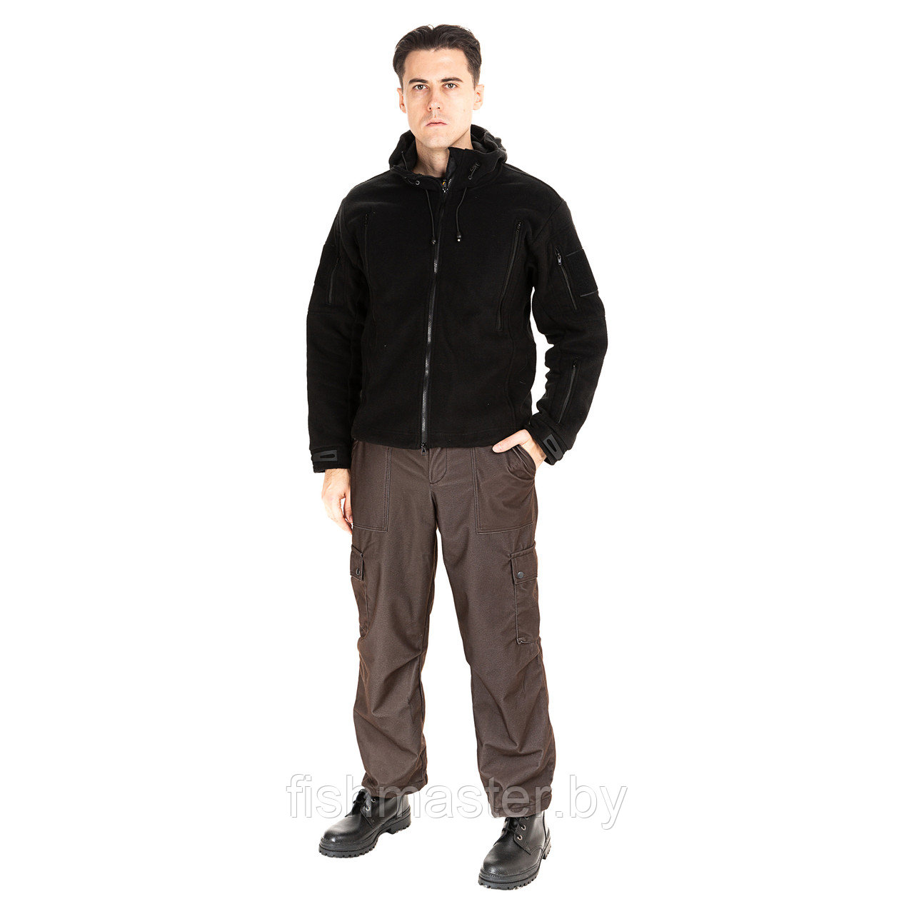 Куртка флисовая HUNTSMAN Камелот цвет Черный ткань Polarfleece 48-50/176 - фото 1 - id-p222269990