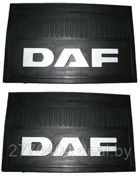 Брызговик 33х52см DAF резиновый задний даф размер с надписью белыми буквами (компл.2шт) - фото 1 - id-p223766063