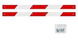 Пластина 66х3см (660х30мм) светоотражающая красно-белая планка для крепления резинового брызговика (2шт), фото 3