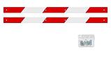 Пластина 120х3 см (1200х30мм) светоотражающая красно-белая планка для крепления резинового брызговика (.2шт), фото 3