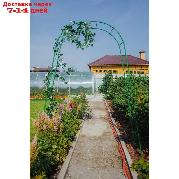 Арка садовая, разборная, 240 × 125 × 36,5 см, металл, зелёная, Greengo - фото 5 - id-p223648721