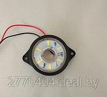 Фонарь габаритный LED светодиодный 24V, белый круглый (d=55мм, 6-светодиод.) Ман ивеко мерседес рено маз камаз