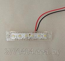 Фонарь габаритный LED светодиодный 12V-24V, белый  (L=90мм, 6-светодиод.) Ман ивеко мерседес газель