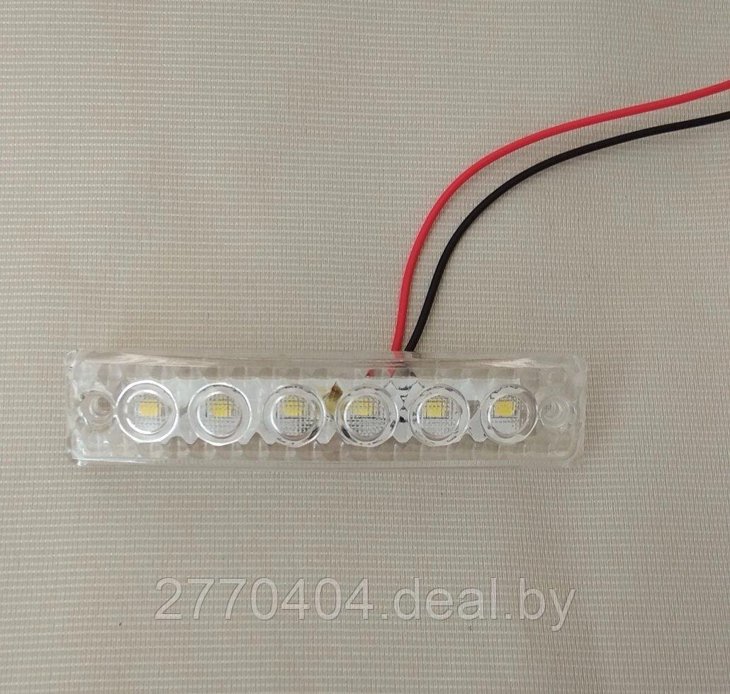 Фонарь габаритный LED светодиодный 12V-24V, белый (L=90мм, 6-светодиод.) Ман ивеко мерседес газель - фото 1 - id-p223766546