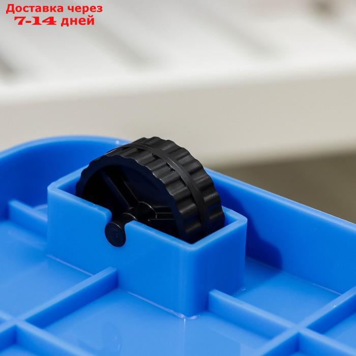 Контейнер для хранения с крышкой "Машинки", 35 л, 51×31×28 см, цвет тёмно-голубой - фото 6 - id-p223649551
