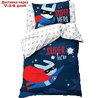 Постельное бельё "Этель" 1.5 сп Super hero 143*215 см, 150*214 см, 50*70 см -1 шт,100% хл, бязь