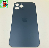 Задняя крышка (стекло) для Apple iPhone 12 Pro, цвет: синий (оригинал) (широкое отверстие под камеру)