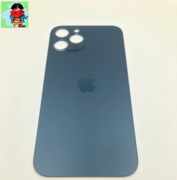 Задняя крышка (стекло) для Apple iPhone 12 Pro MAX, цвет: синий (оригинал) (широкое отверстие под камеру) - фото 1 - id-p223767180