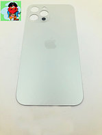 Задняя крышка (стекло) для Apple iPhone 12 Pro MAX, цвет: белый (оригинал) (широкое отверстие под камеру)
