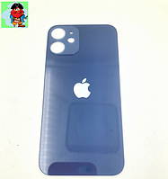Задняя крышка (стекло) для Apple iPhone 12 mini, цвет: синий (оригинал) (широкое отверстие под камеру)
