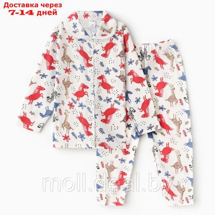 Пижама для мальчика, цвет белый/красный, рост 80 см - фото 1 - id-p223667429