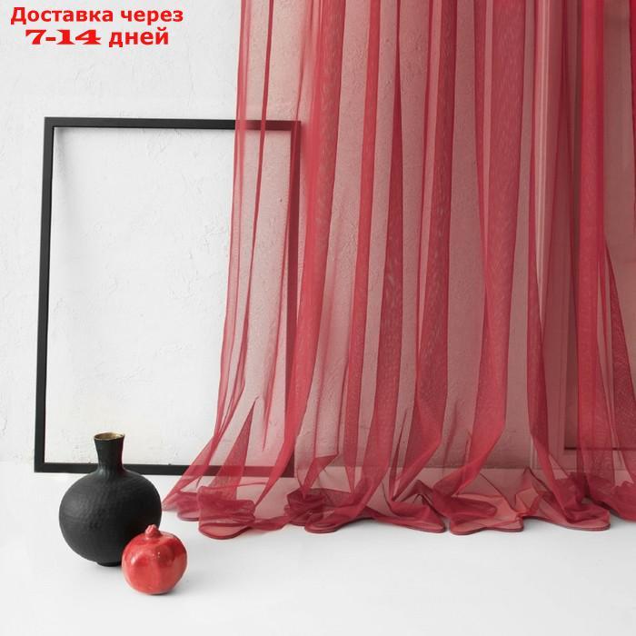 Портьера "Грик", размер 300 х 270 см, цвет бордовый - фото 2 - id-p223657868