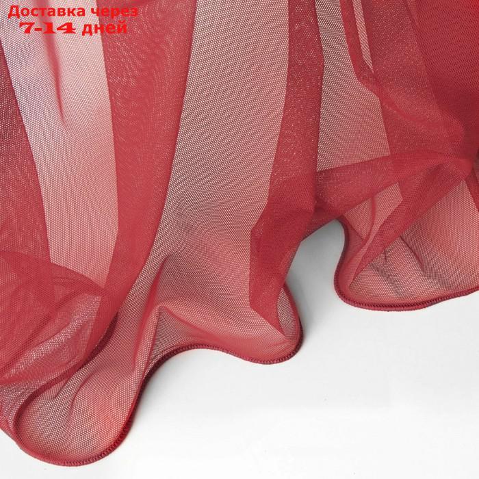 Портьера "Грик", размер 300 х 270 см, цвет бордовый - фото 3 - id-p223657868