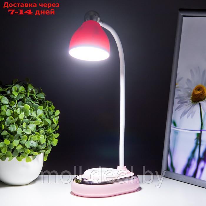 Настольная лампа "Тедди" LED 3Вт АКБ USB розовый 9х13,5х40 см - фото 5 - id-p223663230