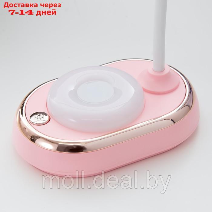 Настольная лампа "Тедди" LED 3Вт АКБ USB розовый 9х13,5х40 см - фото 8 - id-p223663230