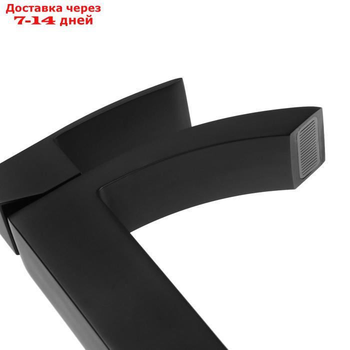 Смеситель для раковины Accoona A9123F, однорычажный, высокий, черный - фото 2 - id-p223665794