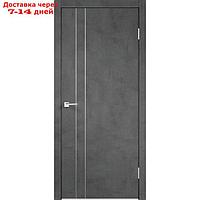 Дверное полотно "Techno" М2 Муар темно-серый, замок Morelli 1895Р SN 2000х600