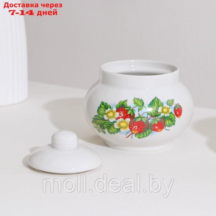 Сервиз чайный "Цветущая земляника", 14 предметов: чайник, сахарница, 6 чайных пар, фарфор - фото 6 - id-p223667616