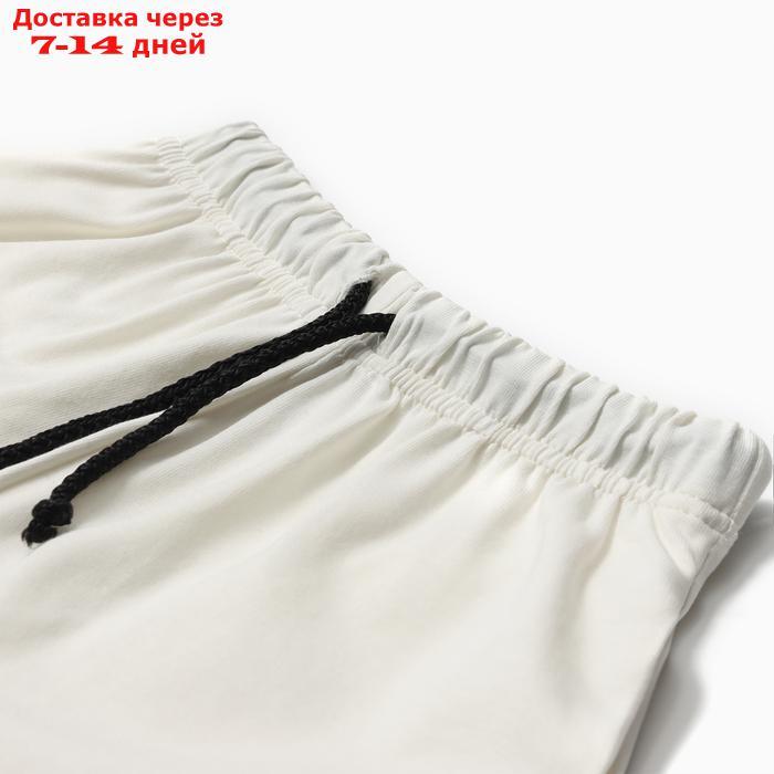 Комплект для мальчика (футболка и шорты) MINAKU, цвет экрю/оливковый, рост 122 см - фото 4 - id-p223643801