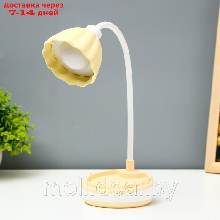 Настольная лампа "Лайни" LED 2Вт USB АКБ жёлтый 10,5x10,5x37 см - фото 1 - id-p223663506