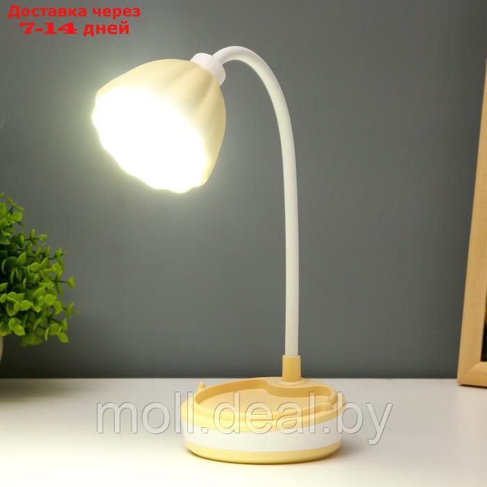 Настольная лампа "Лайни" LED 2Вт USB АКБ жёлтый 10,5x10,5x37 см - фото 3 - id-p223663506