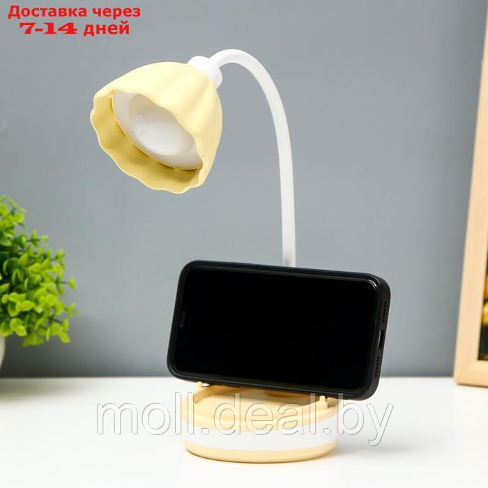 Настольная лампа "Лайни" LED 2Вт USB АКБ жёлтый 10,5x10,5x37 см - фото 6 - id-p223663506