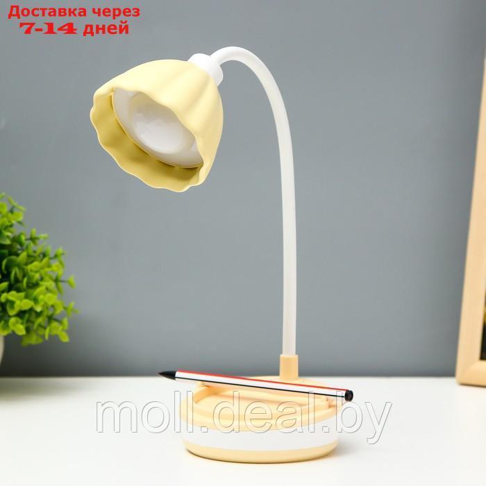 Настольная лампа "Лайни" LED 2Вт USB АКБ жёлтый 10,5x10,5x37 см - фото 7 - id-p223663506