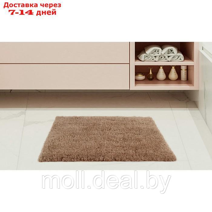 Набор ковриков для ванной, размер 60х100 см, 50х70 см, цвет капучино - фото 1 - id-p223668057
