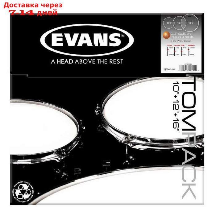 Набор пластика для том барабана Evans BD22RBG Resonant Black 22" - фото 1 - id-p223666366